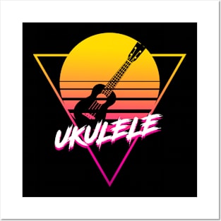 ukulele retro Posters and Art